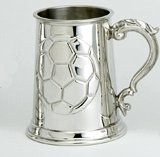 Soccer Ball Fine English Pewter Tankard